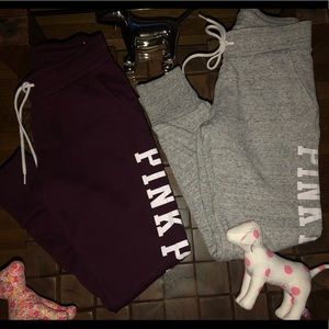 Pink { by Victoria’s Secret} 2 joggers💕